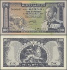 Ethiopia: 100 Dollars ND P. 29, light vertical folds in paper, strong paper with crispness, original colors, no holes or tears, probably pressed dry, ...