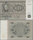 Finland: Finlands Bank 5000 Markkaa 1945, P.83a with signatures: Tuomioja / Aspelund, fantastic condition and almost perfect, just a few very soft ver...