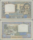 France: 20 Francs 04.12.1941 P. 92b, light folds in paper, washed and pressed even it would not have been necessary because the note is still in nice ...