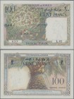 French Somaliland: Trésor Public - Côte Française des Somalis 100 Francs ND(1952), P.26, very soft vertical fold and a few tiny pinholes at left, othe...