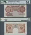 Great Britain: 10 Shillings ND(1928-29) P. 362a, first prefix Z, sign. Mahon, PMG graded 55 aUNC.
 [taxed under margin system]