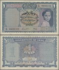 Iraq: Government of Iraq 1 Dinar L.1931 (1941), P.15 with portrait of King Faisal II, one of the great classic banknotes in nice condition, lightly to...