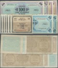 Italy: set of 12 notes Allied Military Currency Italy containing 2x 2 Lire 1943 (VF), 6x 10 Lire 1943A (aUNC and UNC), 2x 50 Lire 1943A (VF) and 2x 10...