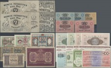 Italy: Set of 38 different notes and Notgeld 6 x Moneta Patriottica 1848, P.S186, S188 and other. Please view.
 [taxed under margin system]
