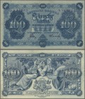 Latvia: 100 Latu 1923 P. 14b, series A, sign. Celms, light center fold, dints at right border, crisp paper, condition: XF.
 [plus 19 % VAT]
