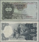 Latvia: Latvian Government Currency Note 10 Latu 1940, P.29e, very nice with crisp paper and a few minor soft folds, Condition: XF.
 [plus 19 % VAT]