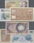 Luxembourg: Banque Internationale à Luxembourg, set of 3 banknotes containing 100 Francs 1947 P.12 (F+), 100 Francs 1968 P. 14 (aUNC/UNC) and 100 Fran...