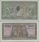 Luxembourg: Banque Internationale à Luxembourg 100 Francs 1956 P.13a in perfect UNC condition.
 [taxed under margin system]