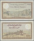 Morocco: Banque d'État du Maroc 5000 Francs 1949, P.23c, excellent condition with a stronger fold at center and some other minor creases only, lightly...