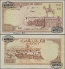 Morocco: Banque d'État du Maroc 500 Francs 1951 unissued DLR SPECIMEN, P.45As, extraordinary rare and hard to find banknote with black serial number 0...