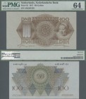 Netherlands: De Nederlandsche Bank 100 Gulden 1947, P.82, great original shape and PMG graded 64 Choice Uncirculated.
 [plus 19 % VAT]