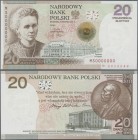 Poland: Narodowy Bank Polski, Specimen / Wzor 20 Zlotych 2011 Marie Curie Commemorative Issue, P.A184s with red Specimen number 0000048 at lower right...