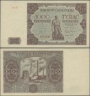 Poland: 1000 Zlotych 1947, P.133, excellent condition with only stronger fold at center, otherwise perfect. Condition: XF
 [taxed under margin system...