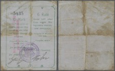 Poland: Die Stadtkasse von Bialystok, 10 Mark 6 Rubli 1915, stained paper with margin splits. Podczaski R-028.A.6.b
 [plus 19 % VAT]