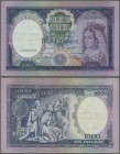 Portugal: 1000 Escudos 1961 P. 166, used with several folds but still strong paper and original colors, no holes or tears, condition: VF-.
 [taxed un...