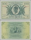 Réunion: Caisse Centrale de la France Libre – REUNION 100 Francs 1941, P.37c with serial number PE 982.199 in perfect UNC condition. Very Rare!
 [tax...