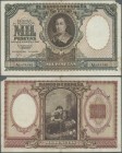 Spain: 1000 pesetas 1940 P. 120, used with center fold and normal traces of use, no holes, a missing part at upper right corner, condition: F-.
 [tax...