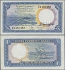 Sudan: Sudan Currency Board 1 Pound 1956, P.3, excellent condition with tiny pinholes at upper left and vertically folded, Condition: VF+/XF.
 [taxed...
