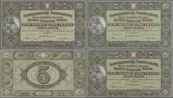 Switzerland: Nice lot with 13 pieces 5 Franken 1921 - 1952, comprising the following years of issue: 1921, 1926, 1942, 1944, 1946, 1947, 1949, 1951, 1...
