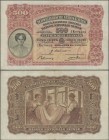 Switzerland: 500 Franken 7th September 1939, P.36c, still great condition with crisp paper and bright colors, some pinholes and tiny border tears, Con...
