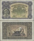 Switzerland: 1000 Franken 7th September 1939, P.37e, very nice with still strong paper and bright colors, tiny margin split, some folds and a few mino...