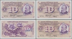 Switzerland: Huge lot with 18 banknotes 10 Franken with date 1958, 1959, 1961, 1963, 1964, 1965, 1967, 1968, 1969, 1970, 1972, 1973, 1974 and 1977, P....