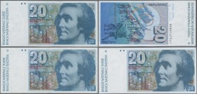 Switzerland: Nice set with 7 banknotes 20 Franken, dated 1980, 1981, 1982, 1987 and 1990, P.55b,c,d,g,i in VF to UNC condition. (7 pcs.)
 [taxed unde...