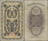 Taiwan: Bank of Taiwan 1 Yen ND(1904), P.1911, small margin splits and tiny hole at upper margin, Condition: F.
 [taxed under margin system]
