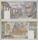 Tunisia: Banque de l'Algérie et de la Tunisie 5000 Francs 1950-52 SPECIMEN, P.30s with serial number 000 O.0 and perforation ”Specimen”, almost perfec...