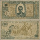 Vietnam: 100 Dong ND P. 8d, strong center fold which causes holes in paper, several other folds, but no repairs, condition: F-.
 [taxed under margin ...