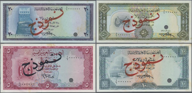 Yemen: Yemen Currency Board very nice lot with 8 Different SPECIMEN of the Arab ...