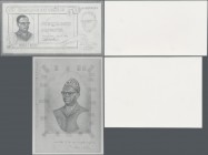 Zaire: Set of 2 Giesecke & Devrient archival photo proofs. One proof for a 1972 dated Zaire 50 Makuta note, hand printed by G&D designer, one proof of...