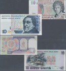 Testbanknoten: set of 2 Test Notes of italian security printing works ”Instituto Poligrafico Zecca Dello Stato” containing 2x 10 Units, intaglio print...