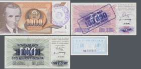 Bosnia & Herzegovina: Huge lot with more than 600 banknotes Bosnia & Herzegovina, available in different larger quantities, sorted by catalog number a...