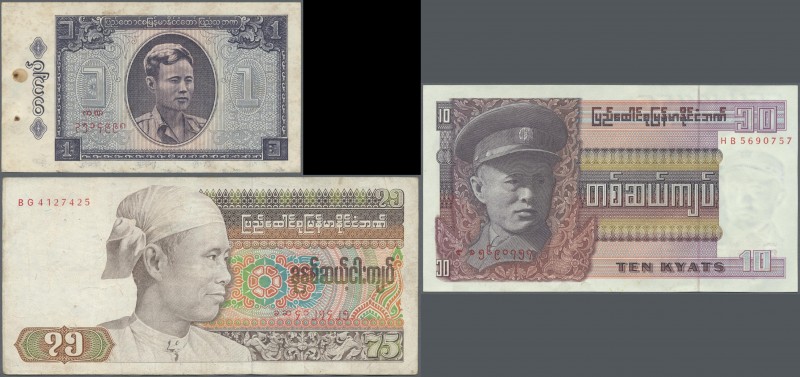 Burma: 1965/1987 (ca.), ex Pick 52-65, quantity lot with 328 Banknotes in good t...