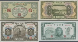 China: Huge lot with 42 banknotes of different Chinese Banks, comprising for the BANK OF CHINA 1 Yuan 1936 P.78 (F), 5 Yuan 1937 P.80 (aUNC), 10 Yuan ...