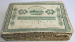 Colombia: Very big bundle of 271 banknotes 10 Pesos ””Banco De Oriente” 1884-90 P. S699, all in very used condition with stains, folds and creases, wo...