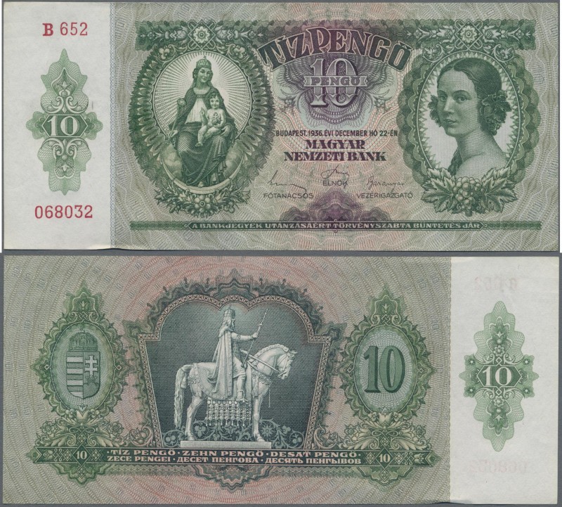 Hungary: Bundle of 100 banknotes 10 Pengö 1936, P.100 in aUNC/UNC condition. (10...