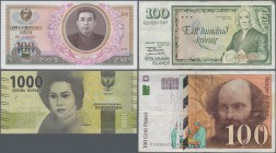 North Korea: 5 bundles 100 Won 1978, P.22 in UNC condition. (500 banknotes)
 [taxed under margin system]