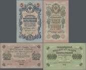 Russia: Album with 89 banknotes comprising 10x 1 Ruble 1898 (1915) Provisional Government issue P.15, all with different cashier signatures (F+/XF), 2...