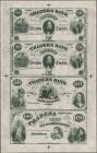 United States of America: State of Virginia – The Traders Bank of the City of Richmond, uncut sheet with 20, 20, 50 and 100 Dollars 18xx remainder, P....