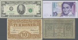 Alle Welt: Very nice lot with 178 banknotes from all over the world, comprising for example Bohemia & Moravia 5 Korun ND(1940-45) P.4 (F), Ukraine 5, ...