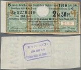 Deutschland - Deutsches Reich bis 1945: Zinskupon der Anleihe 1916, Serie ”q” zu 2,50 Mark, Ro.59a (P.NL), rückseitiger Stempel ”Banque de Mulhouse – ...