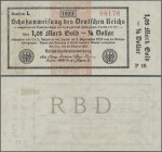 Deutschland - Deutsches Reich bis 1945: Zwischenschein der Schatzanweisungen des Deutschen Reichs zu 1,05 Mark Gold = 1/4 Dollar 1923, Ro.143c, Fz. P,...