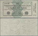 Deutschland - Deutsches Reich bis 1945: Zwischenschein der Schatzanweisungen des Deutschen Reichs zu 2,10 Mark Gold = 1/2 Dollar 1923, Udr.-Bst. ”P” u...