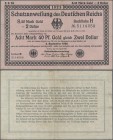 Deutschland - Deutsches Reich bis 1945: Schatzanweisung des Deutschen Reichs zu 8,40 Mark Gold = 2 Dollar 1923, KN 7-stellig, Ro.152, mehrere Knicke, ...