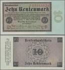 Deutschland - Deutsches Reich bis 1945: 10 Rentenmark 1923, Ro.157 in kassenfrischer Erhaltung: UNC. Selten! ÷ 10 Rentenmark 1923 P.164 in perfect UNC...