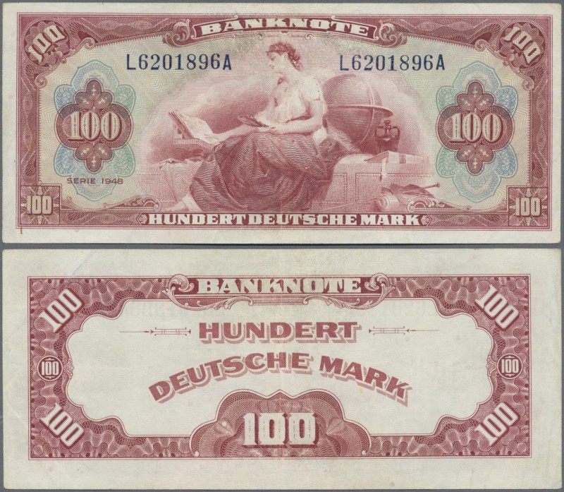 Deutschland - Bank Deutscher Länder + Bundesrepublik Deutschland: 100 DM,1948, ”...