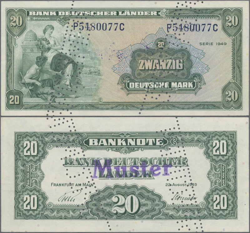 Deutschland - Bank Deutscher Länder + Bundesrepublik Deutschland: 20 DM 1949 MUS...