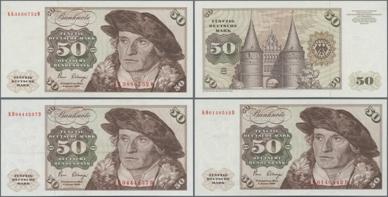 Deutschland - Bank Deutscher Länder + Bundesrepublik Deutschland: Lot mit 3x 50 ...